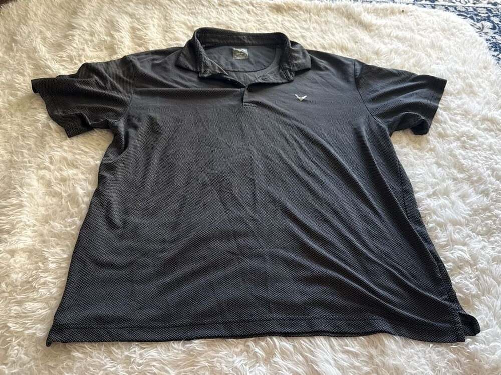 Callaway Opti-Dri Men's XL Zig Zag Textured Golf Polo Shirt Caviar
